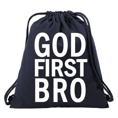 God First Bro Christian Drawstring Bag