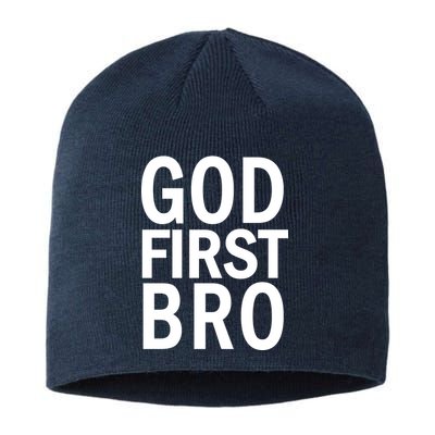 God First Bro Christian Sustainable Beanie