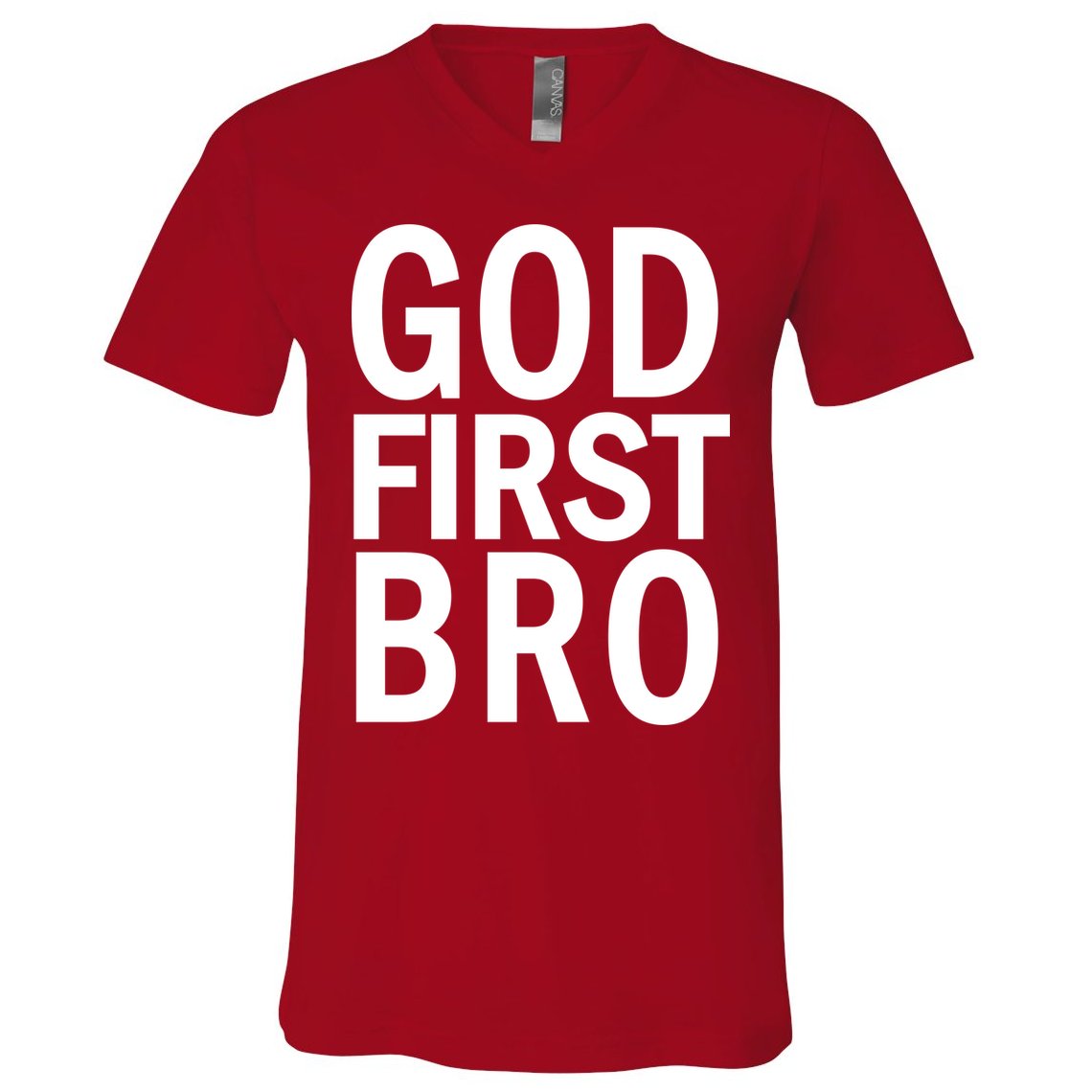 God First Bro Christian V-Neck T-Shirt