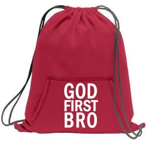 God First Bro Christian Sweatshirt Cinch Pack Bag