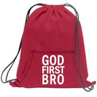 God First Bro Christian Sweatshirt Cinch Pack Bag