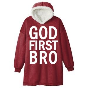 God First Bro Christian Hooded Wearable Blanket