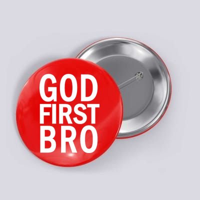 God First Bro Christian Button