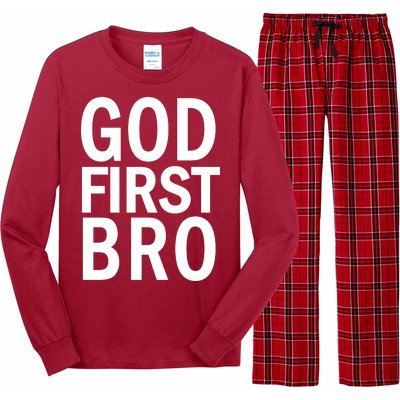 God First Bro Christian Long Sleeve Pajama Set