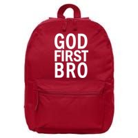 God First Bro Christian 16 in Basic Backpack