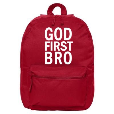 God First Bro Christian 16 in Basic Backpack