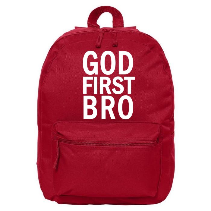 God First Bro Christian 16 in Basic Backpack