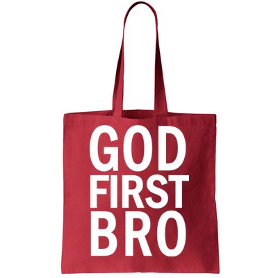 God First Bro Christian Tote Bag