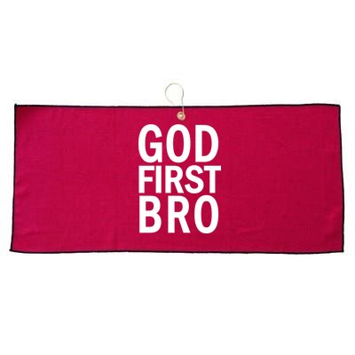 God First Bro Christian Large Microfiber Waffle Golf Towel