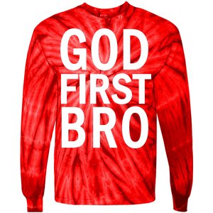 God First Bro Christian Tie-Dye Long Sleeve Shirt