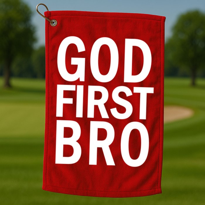 God First Bro Christian Golf Towel