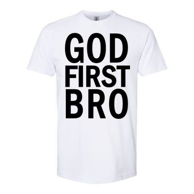 God First Bro Christian Softstyle® CVC T-Shirt