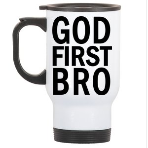 God First Bro Christian Stainless Steel Travel Mug