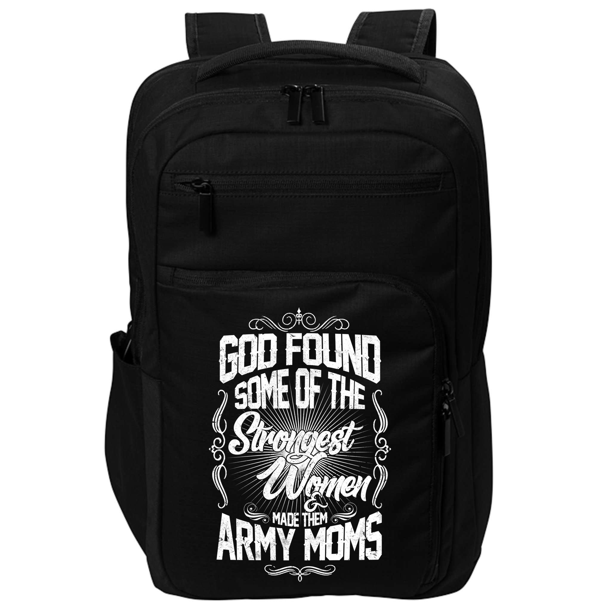 God Found Strong Army Moms Impact Tech Backpack
