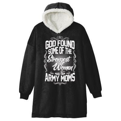 God Found Strong Army Moms Hooded Wearable Blanket
