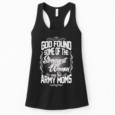 God Found Strong Army Moms Womens Tank Top