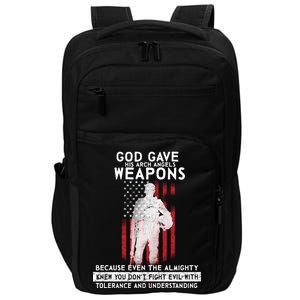 God Gave Weapons To Fight Evil Impact Tech Backpack