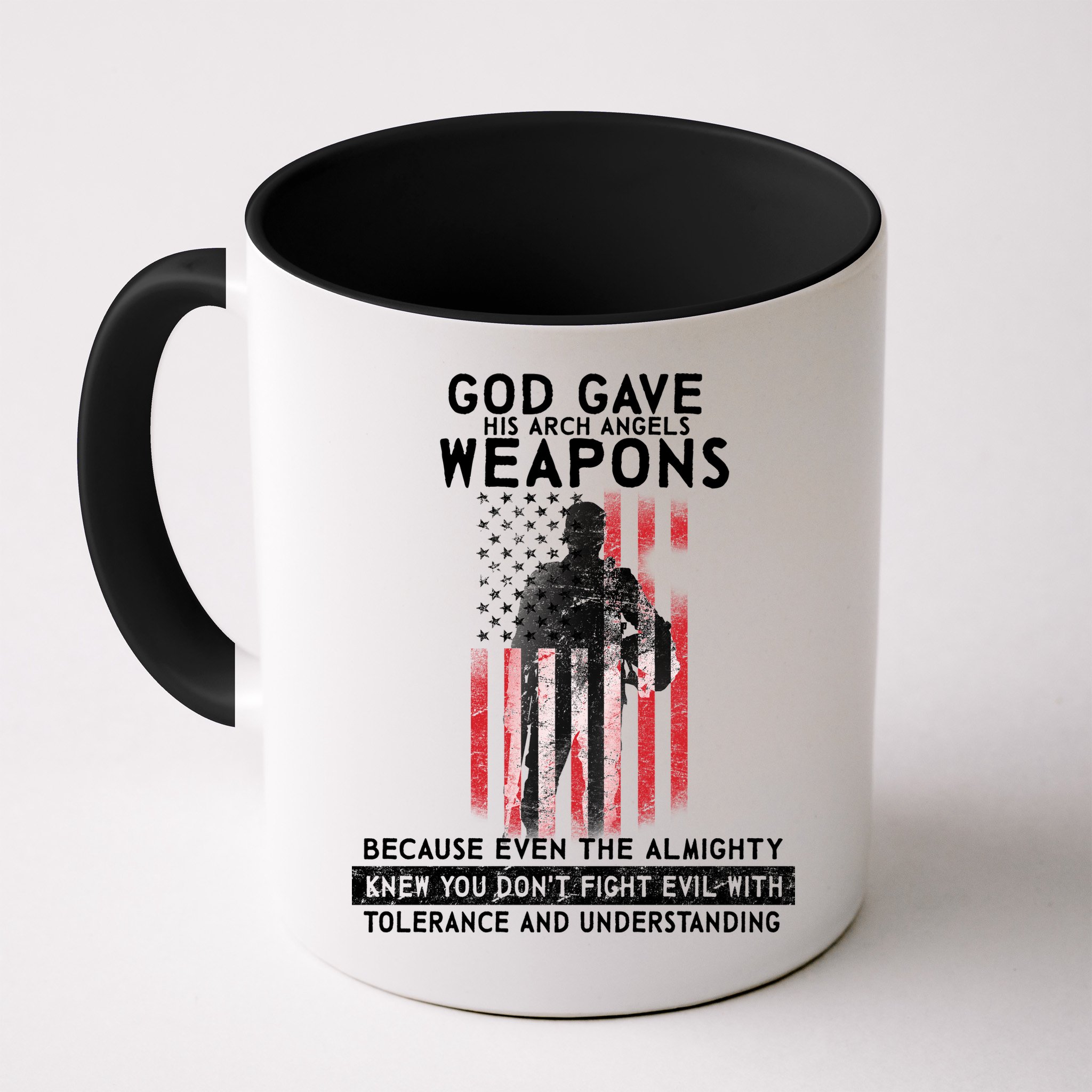 God Gave Weapons To Fight Evil Mug