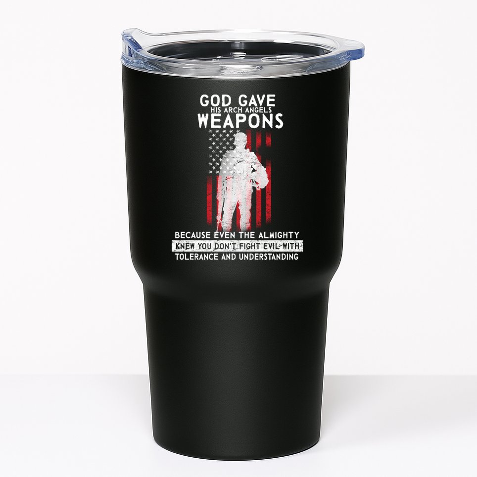 God Gave Weapons To Fight Evil Tumbler