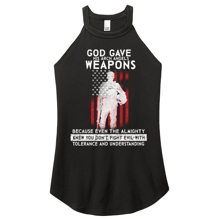 God Gave Weapons To Fight Evil Women's Perfect Tri Rocker Tank