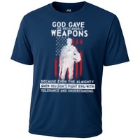 God Gave Weapons To Fight Evil Cooling Performance Crew T-Shirt