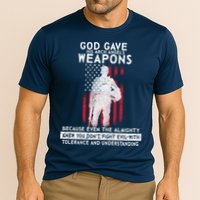 God Gave Weapons To Fight Evil Cooling Performance Crew T-Shirt