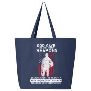 God Gave Weapons To Fight Evil 25L Jumbo Tote