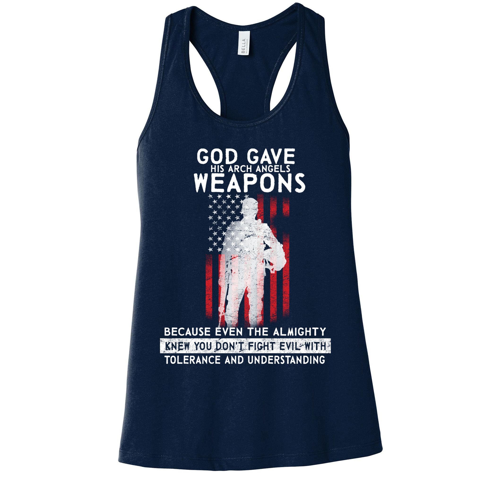 God Gave Weapons To Fight Evil Womens Tank Top