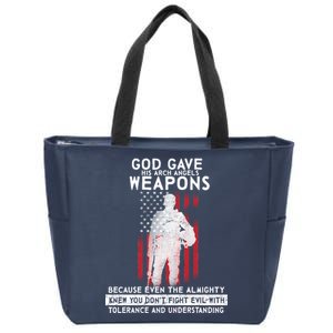 God Gave Weapons To Fight Evil Zip Tote Bag