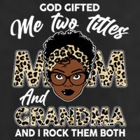 God Gifted Me Two Titles Mom and Grandma Leopard Style Adult Drive Performance Visor