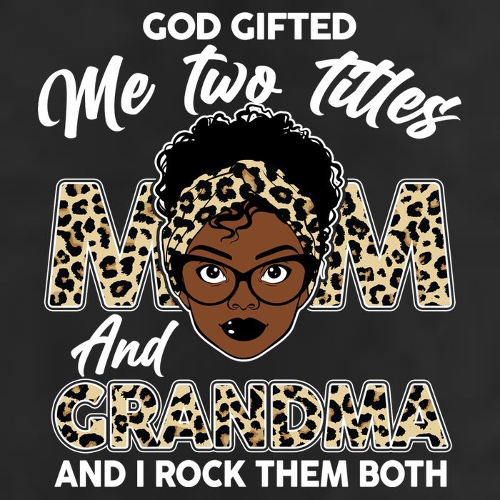 God Gifted Me Two Titles Mom and Grandma Leopard Style Adult Drive Performance Visor