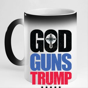 God Guns & Donald Trump 11oz Black Color Changing Mug