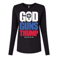 God Guns & Donald Trump Womens Cotton Relaxed Long Sleeve T-Shirt