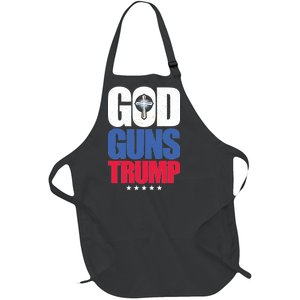 God Guns & Donald Trump Full-Length Apron With Pockets