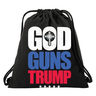 God Guns & Donald Trump Drawstring Bag