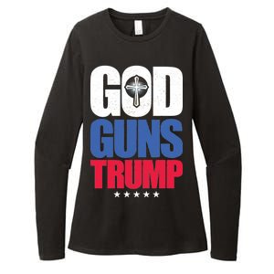 God Guns & Donald Trump Womens CVC Long Sleeve Shirt