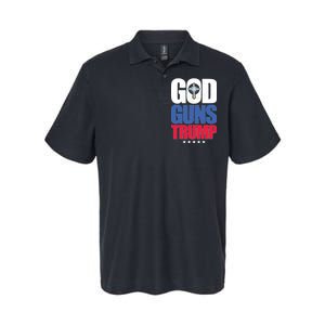 God Guns & Donald Trump Softstyle Adult Sport Polo