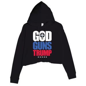 God Guns & Donald Trump Crop Fleece Hoodie