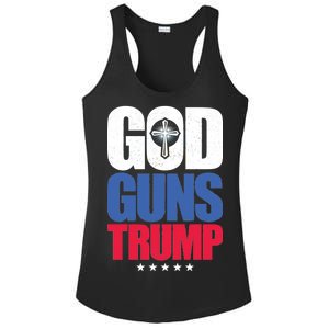 God Guns & Donald Trump Ladies PosiCharge Competitor Racerback Tank