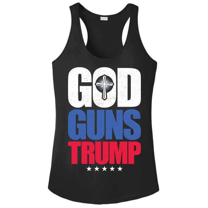 God Guns & Donald Trump Ladies PosiCharge Competitor Racerback Tank