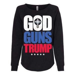 God Guns & Donald Trump Womens California Wash Sweatshirt