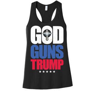 God Guns & Donald Trump Women's Racerback Tank