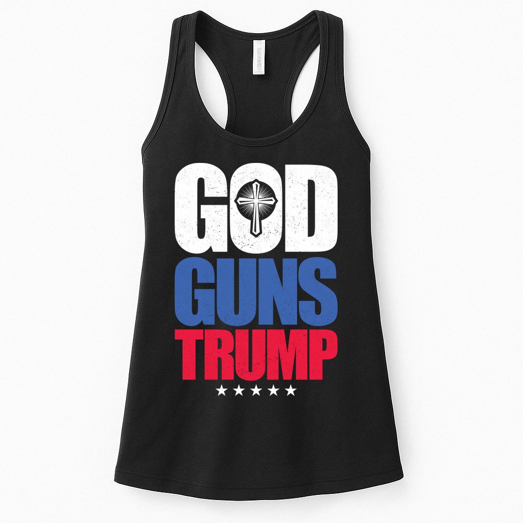God Guns & Donald Trump Womens Tank Top