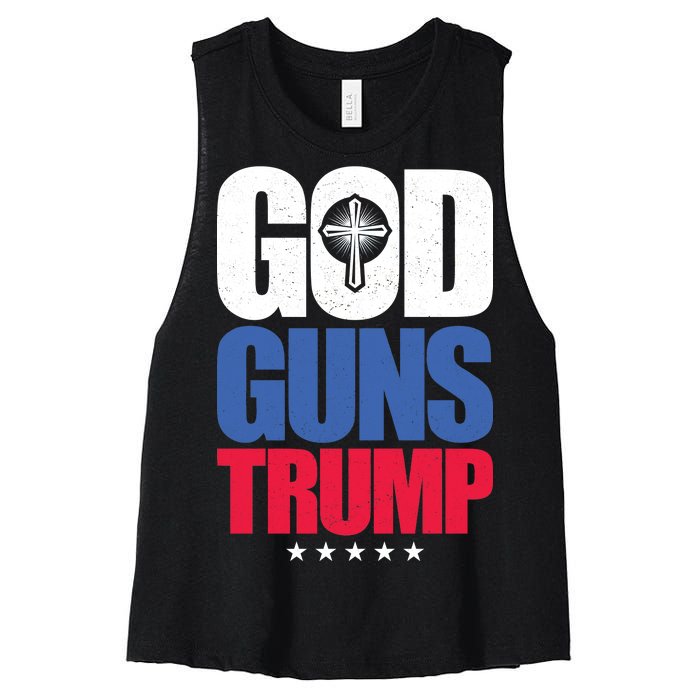 God Guns & Donald Trump Women's Racerback Cropped Tank