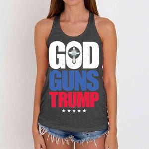 God Guns & Donald Trump Women's Knotted Racerback Tank