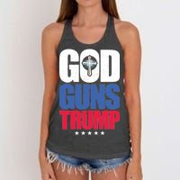 God Guns & Donald Trump Women's Knotted Racerback Tank