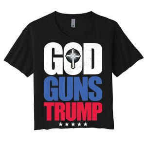 God Guns & Donald Trump Women's Crop Top Tee