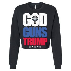 God Guns & Donald Trump Cropped Pullover Crew