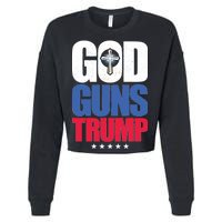 God Guns & Donald Trump Cropped Pullover Crew