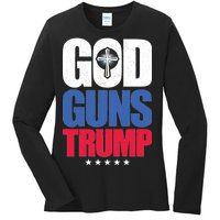 God Guns & Donald Trump Ladies Long Sleeve Shirt